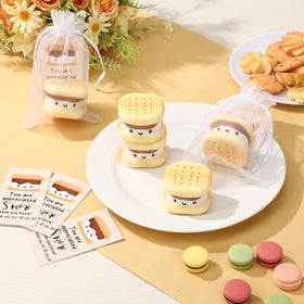Gemscream S'More stress balls fit comfortably in hand for desk use.