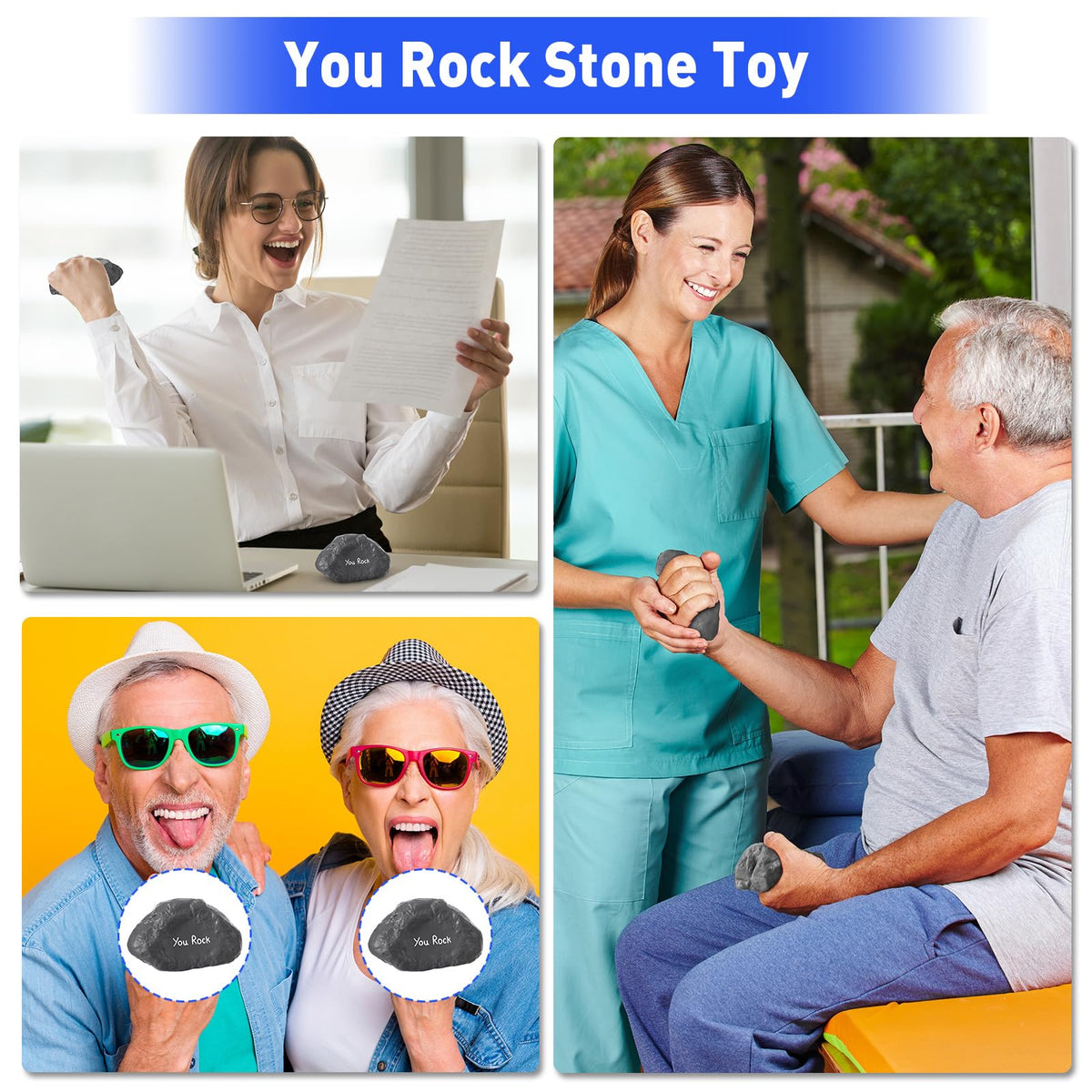 Gemscream stress ball gray foam makes a thoughtful gift for colleagues