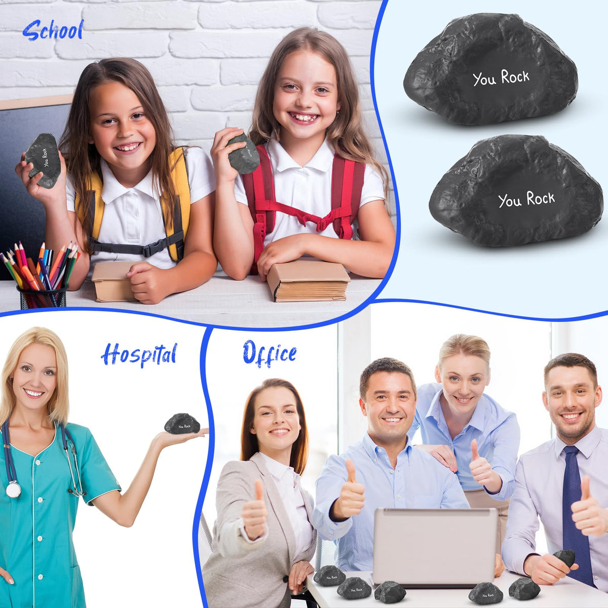 Gemscream stress ball gray foam ideal for teachers and nurses at quick breaks