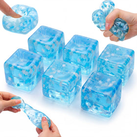 Gemscream blue ice cube stress cube for focused work and tactile relief