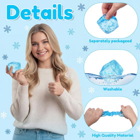 Gemscream blue ice cube stress ball aiding calm during study