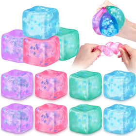 Gemscream stress cube blue snowflake pattern provides portable calm for busy days.