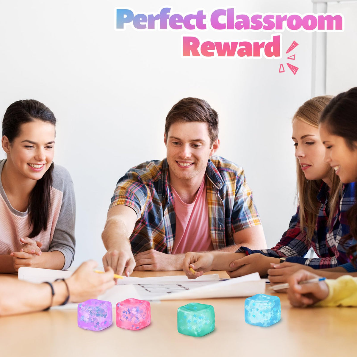 Gemscream bulk gifting idea stress cube set suits group gifts.