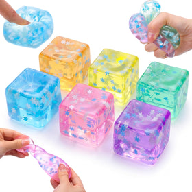 Gemscream stress cube multicolor pack with snowflake design for calming tactile relief