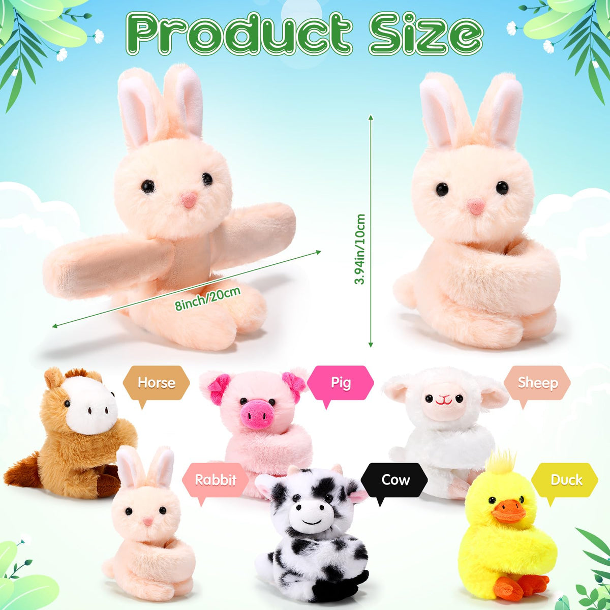 Gemscream duck plush slap bracelet, colorful and comfy for party favors.