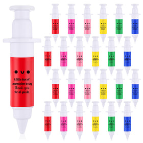 Gemscream syringe stress ball 24-pack promotes quick stress relief at work.