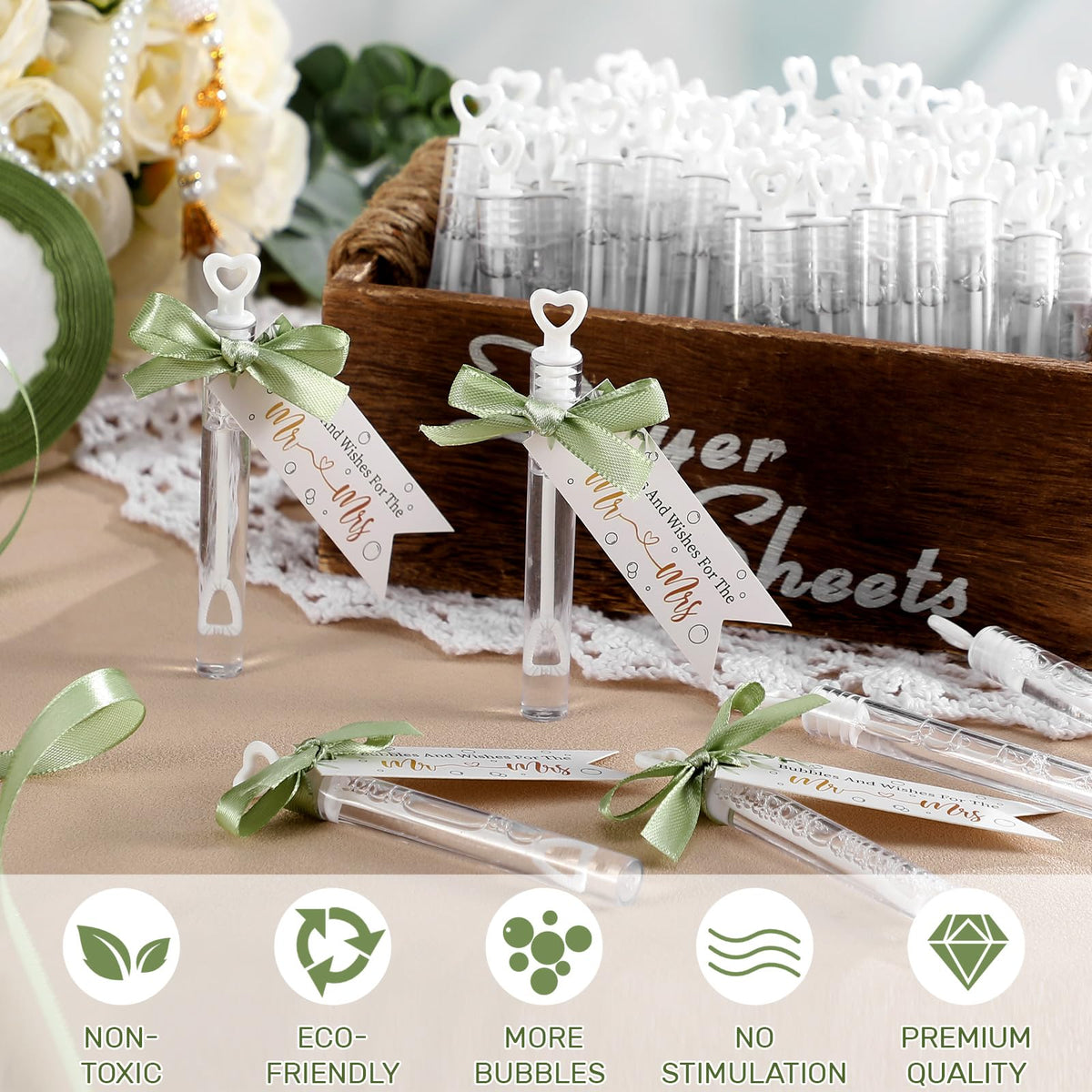 Gemscream champagne gold ribbon rolls adding a luxe touch to decor