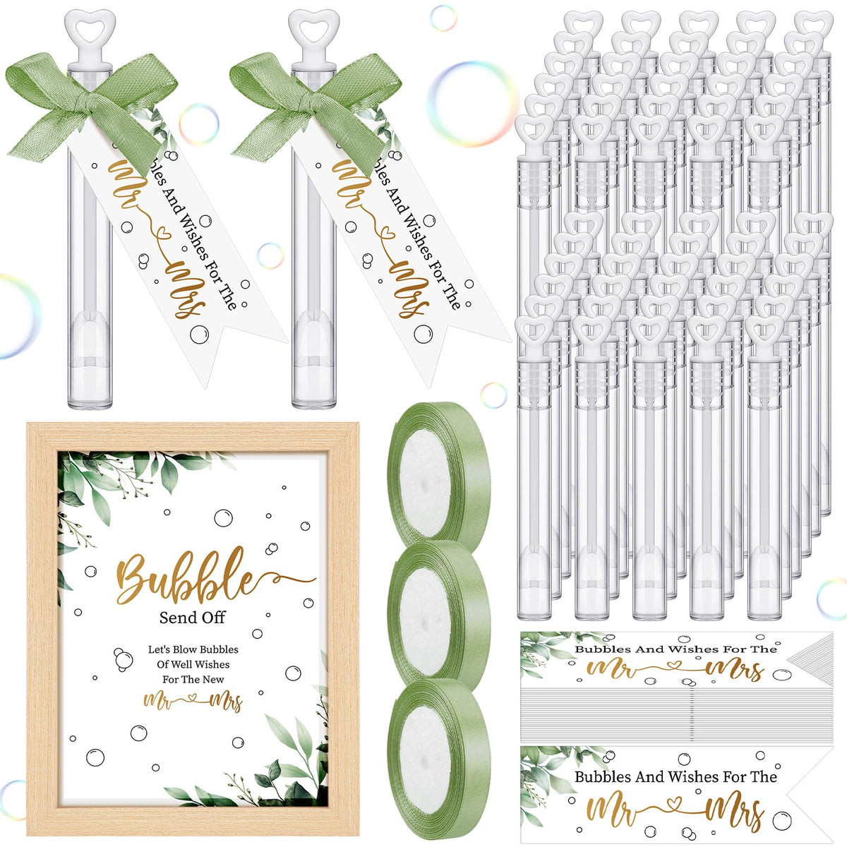 Gemscream heart bubble wands for wedding send-off, with soft, celebratory bubbles