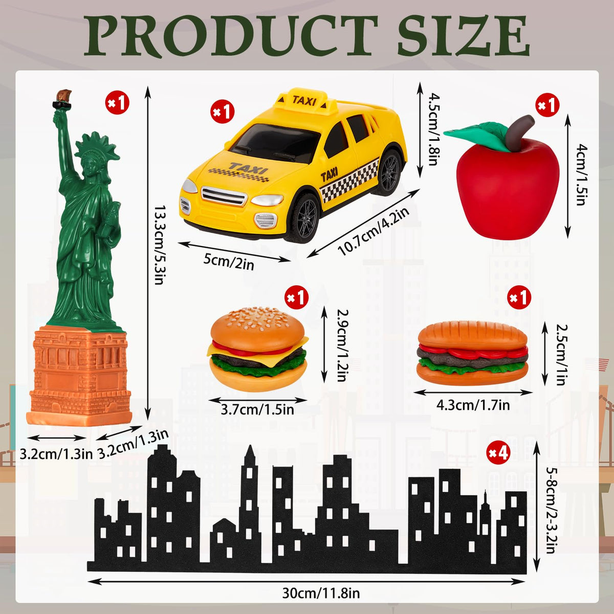 Gemscream yellow taxi topper brightens cupcakes with a New York vibe.