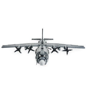 General Jim's AC-130 Hercules gunship open fuselage shows internal spaces for interactive viewing.