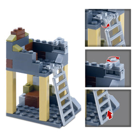General Jim's JU-88 diorama outpost tower enriches scene-building.
