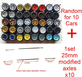 Generic 1:64 rubber tires closeup shows authentic texture for realism.
