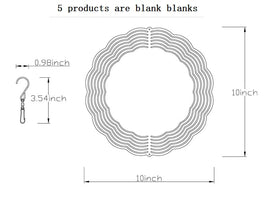 Generic aluminum 10 inch wind spinner blank for outdoor use