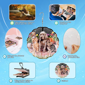 Generic sublimation wind spinner blank durable weatherproof aluminum