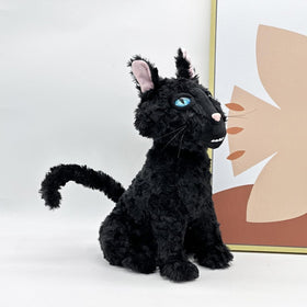 Generic 12-inch Black Cat Plush bedroom decor adds whimsy