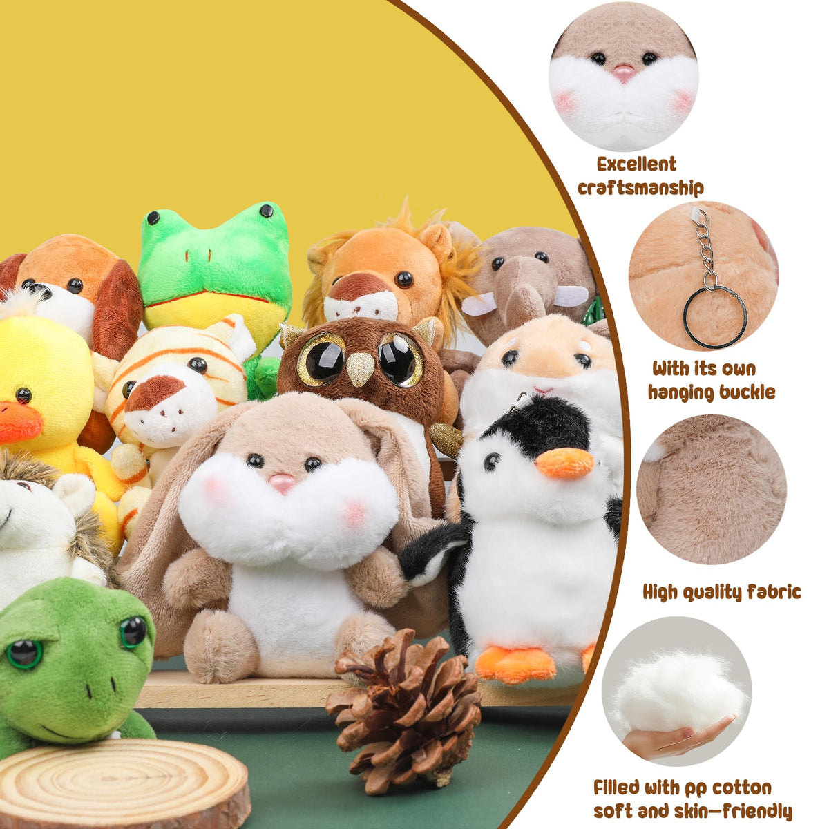 Generic 12pcs safari stuffed animals lion for storytelling adventures