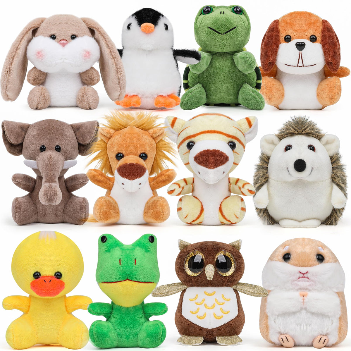 Generic 12pcs safari stuffed animals tiger for imaginative play and storytelling