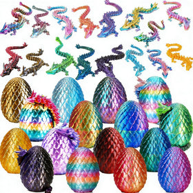 Generic 16P dragon eggs unboxing reveals a crystal dragon inside, ideal as classroom prizes.