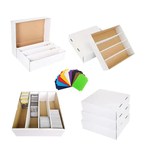 Generic 2 Set Sports Card Storage Boxes assembled show organized collections with protected cards