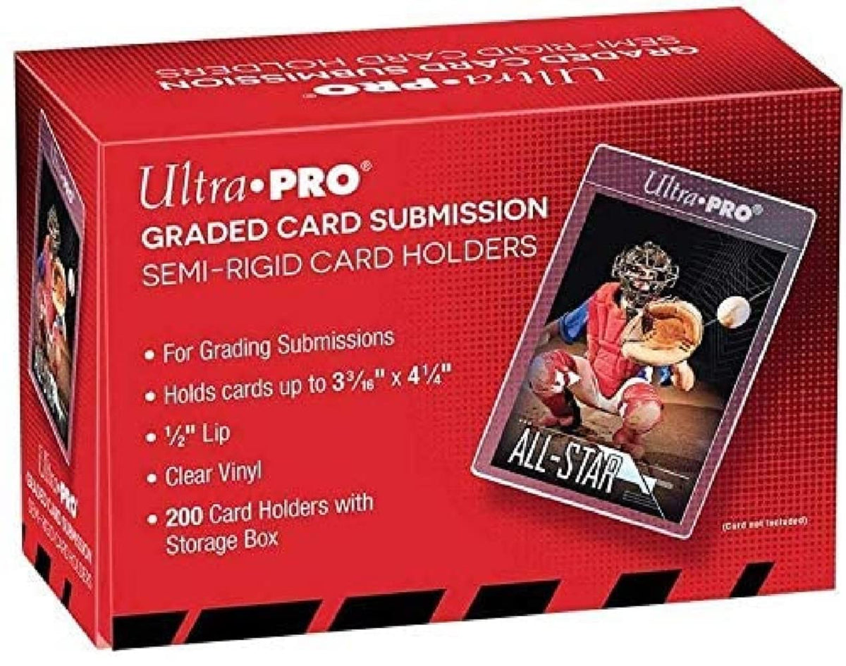 Generic 200 Ultra Pro tall semi-rigid holders box keeps cards organized and protected.