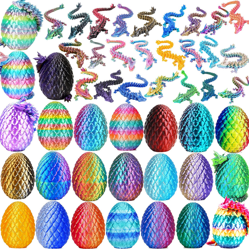 Generic 24-pack dragon egg with mystery hatch for tactile desk decor.