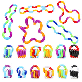 Generic 24pcs fidget toy pack closeup with vibrant colors for focus.