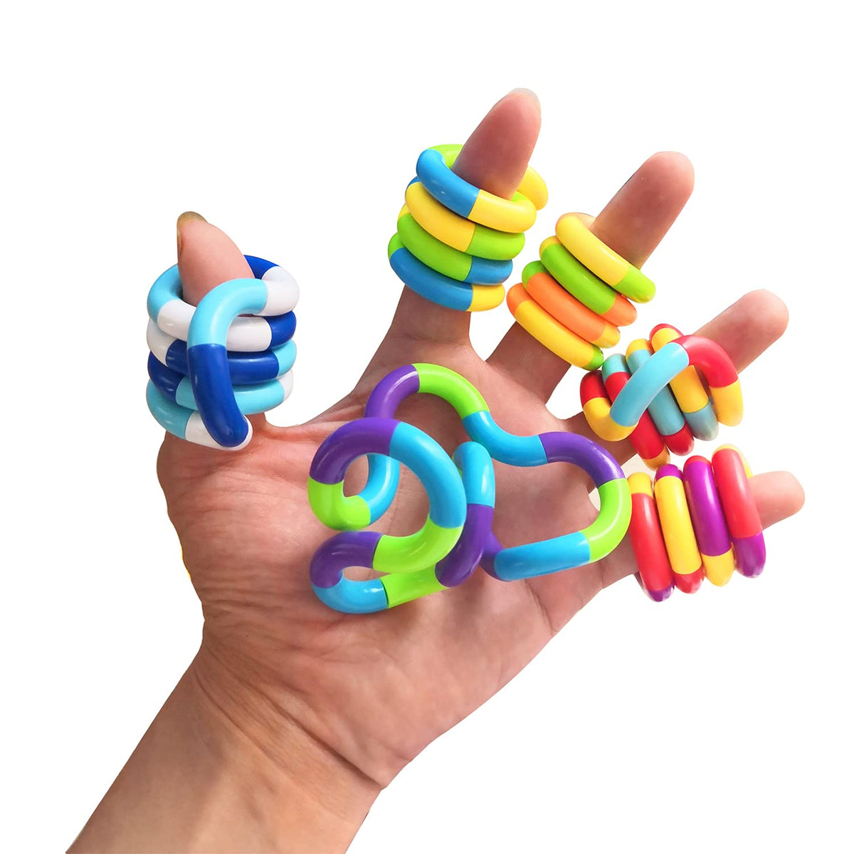 Generic 30pcs Quiet Fidgets with 18 color pieces for focused sessions