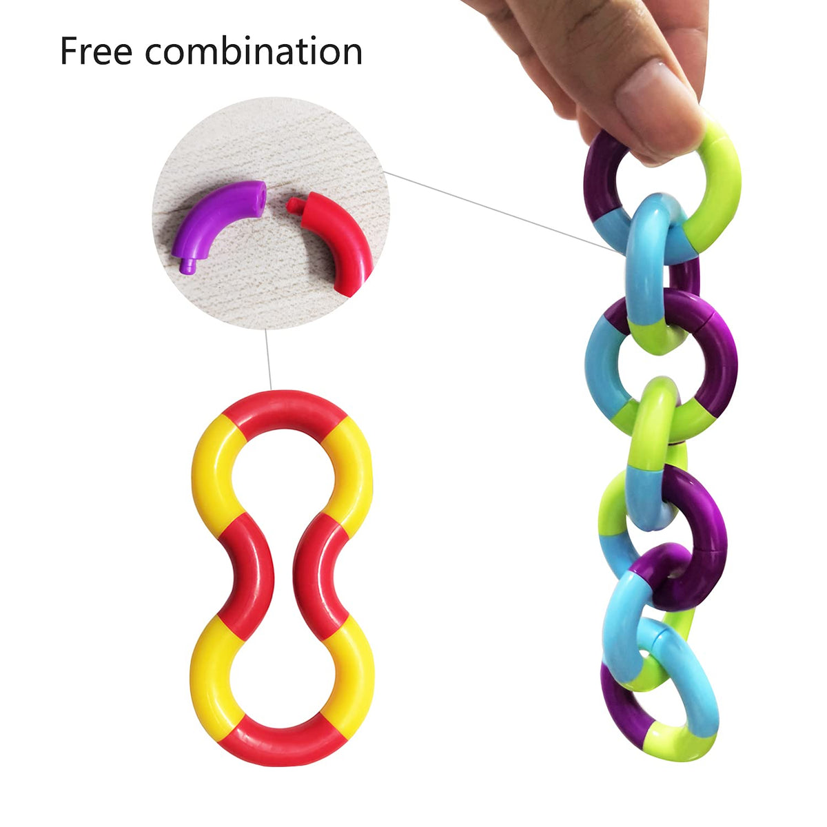 Generic 30pcs Quiet Fidgets rotate and link to form shapes for de-stressing