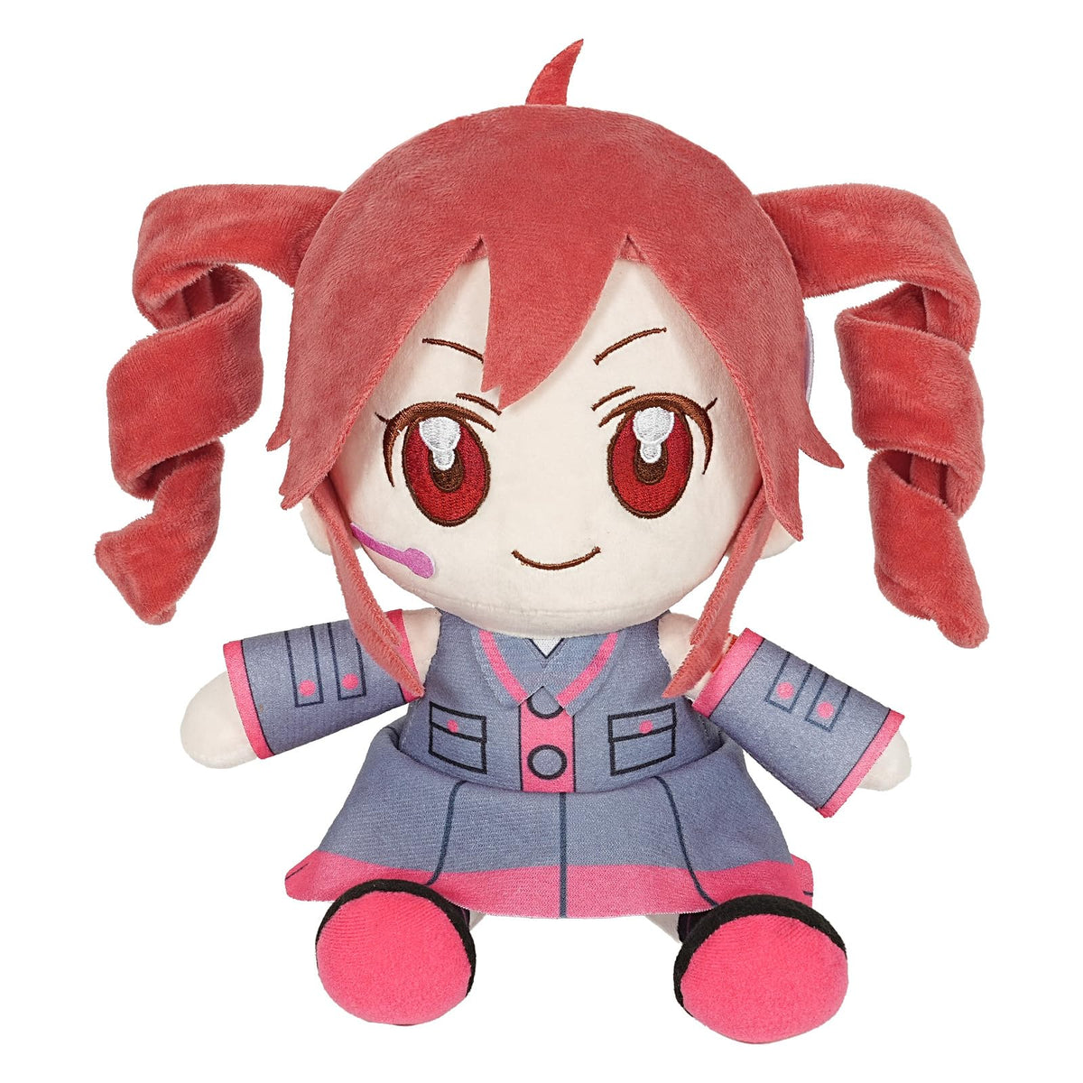 Generic 3D Twin-Tail Anime Plush face close-up showing soft fabric texture