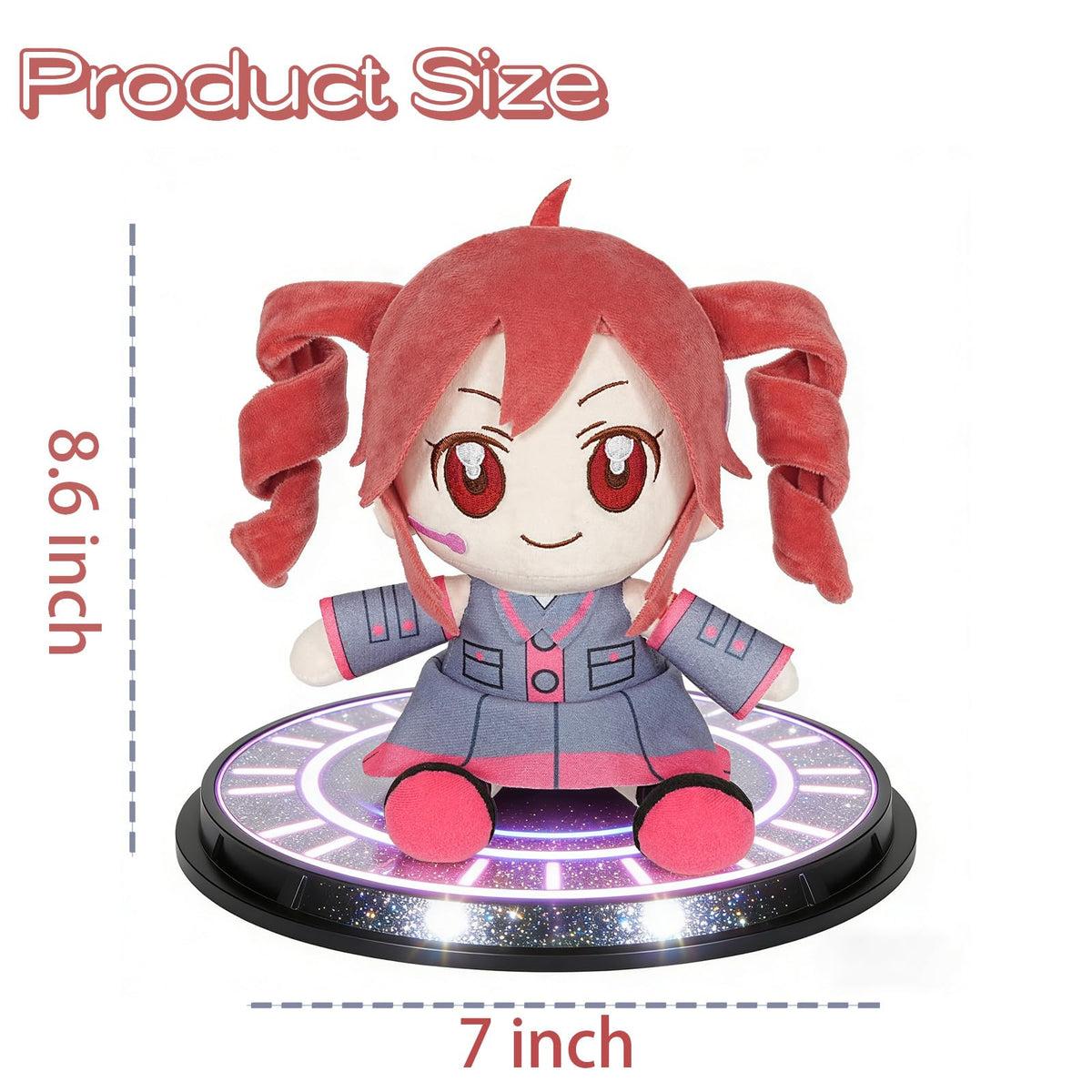 Generic 3D Twin-Tail Anime Plush held in hands for cuddle feel