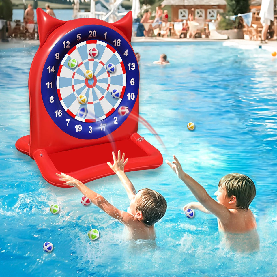 Generic 47-inch inflatable dart board in red, ideal for pool parties.