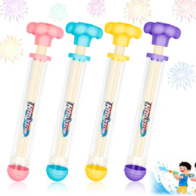 Generic four-pack fireworks-shaped water gun front view for exciting outdoor play.