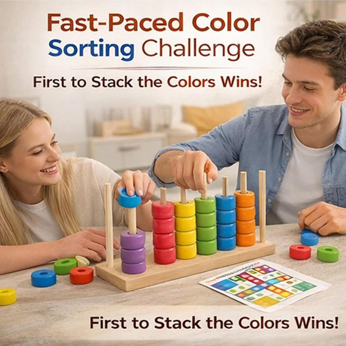 Generic 60 ABS Rings showcase bright colors for varied patterns and replayability.