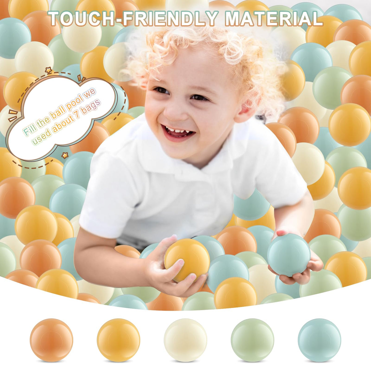 Generic seven-color ocean ball set enhances colorful games