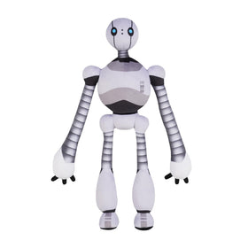 Generic adjustable 13-inch plush robot toy with poseable arms for creative play