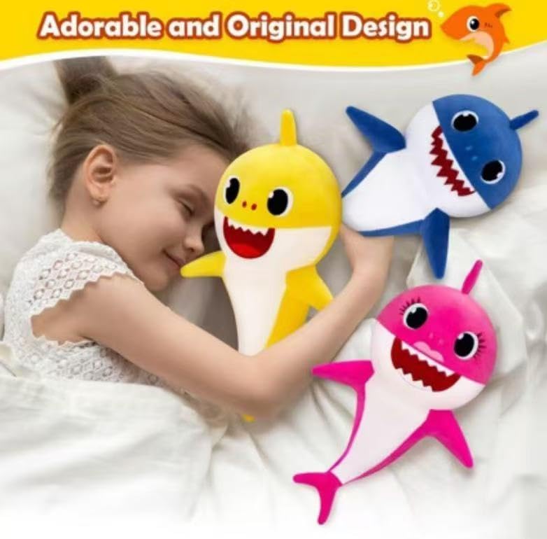 Generic Adorable Shark Plush soft fabric invites hugs and naps