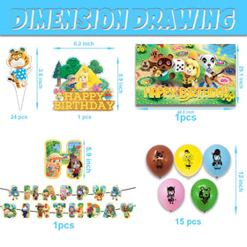 Generic Animal Crossing cake topper adds a festive touch to cupcakes.
