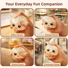 Generic Glitter Dumpling supports light anxiety relief through gentle squeezing.