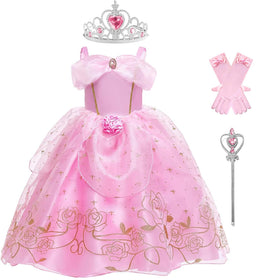 Generic Aurora Princess dress front view for enchanted party styling and twirl-worthy moments