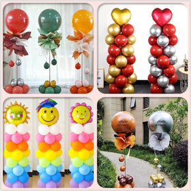 Generic balloon column stand base with water bag for stable outdoor use.