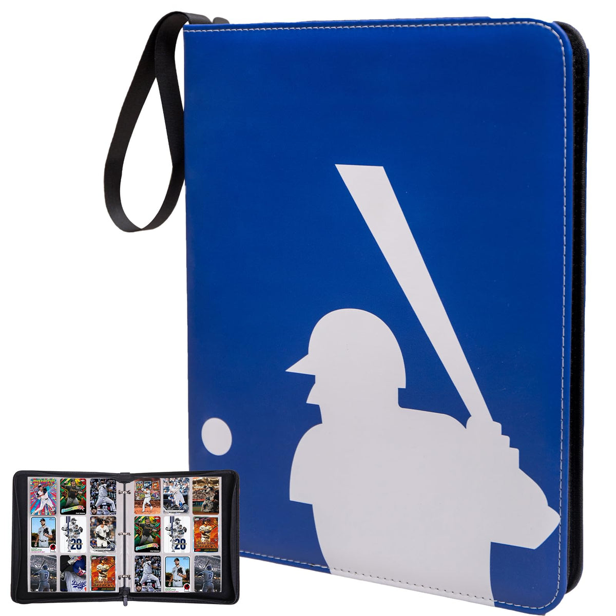Generic Baseball Card Binder cover with premium PU leather exterior for durable protection.