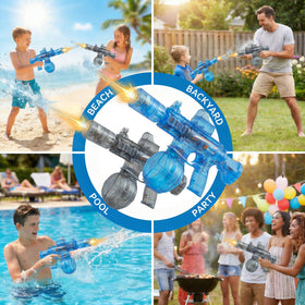 Generic battery-powered water gun ideal for kids and adults in backyard battles