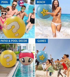 Generic inflatable beach ball for indoor and outdoor play and decor