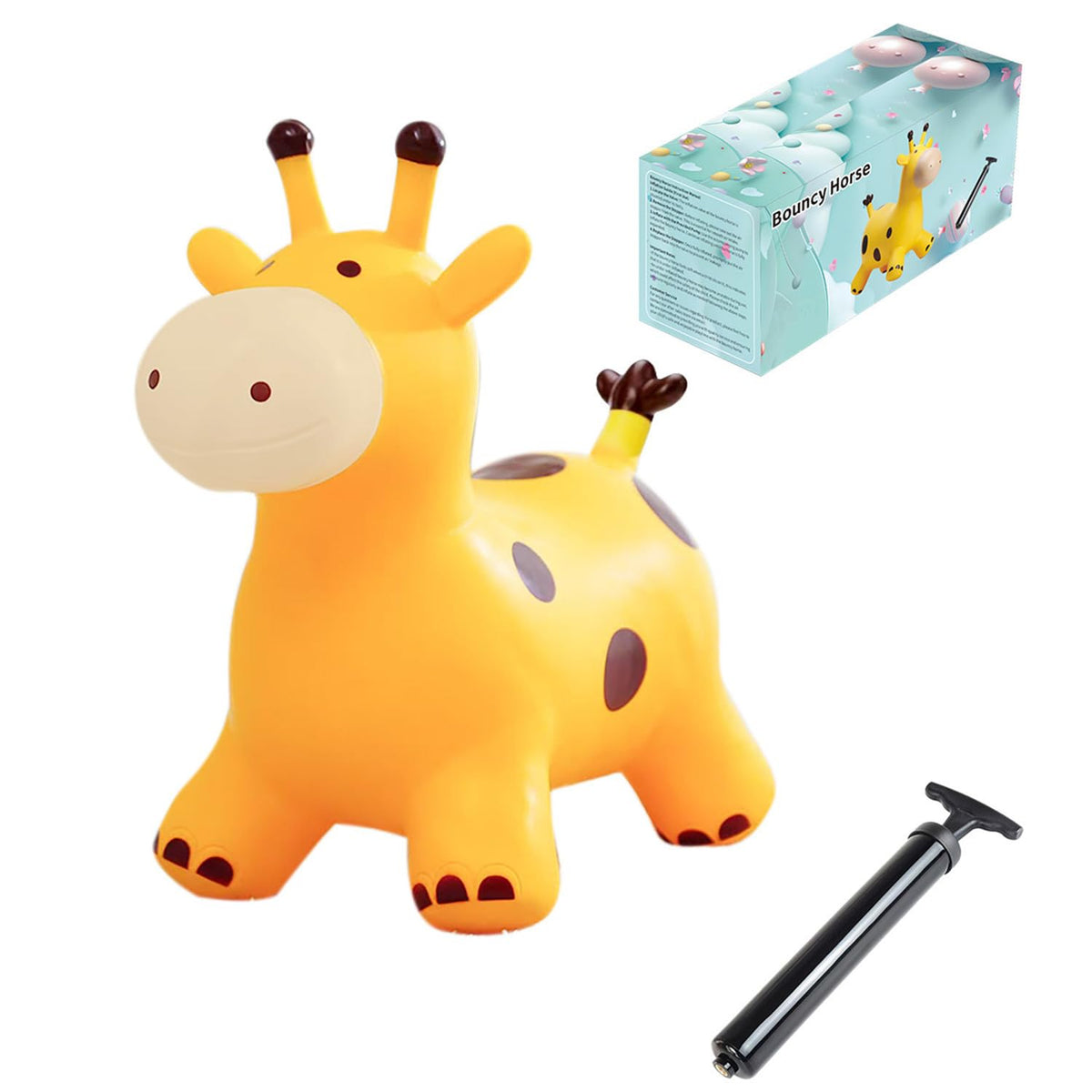 Generic Bouncy Inflatable Giraffe Horse for indoor fun and active play