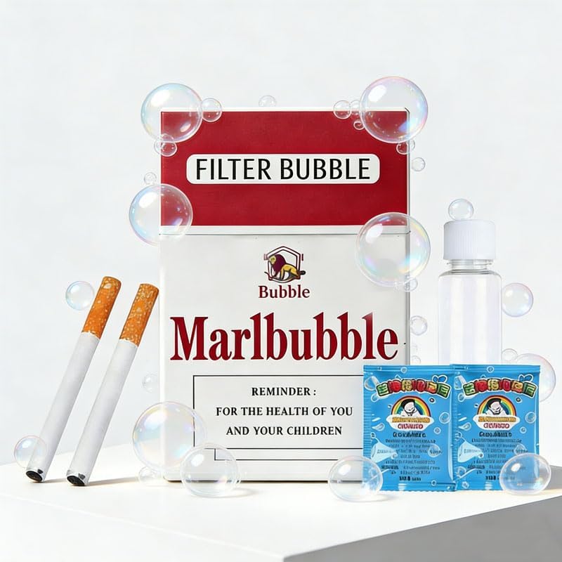 Generic Bubble Stress Relief Toy mini-blower in use for calming fidget play