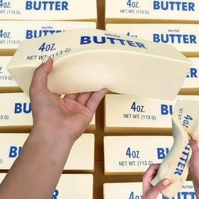 Generic butter squishy 9-5in size in action illustrates hands-on relaxation and quick reset.