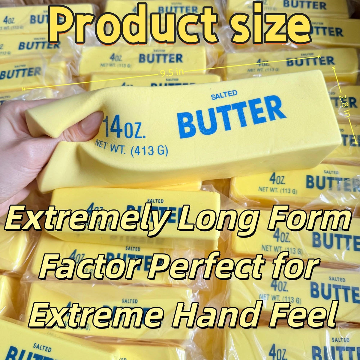 Generic butter squishy two-hand play demonstrates moldable, satisfying resistance during extended focus sessions.