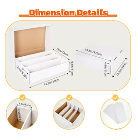 Generic card storage boxes interior view with four compartments for sorting baseball and sports cards.