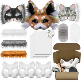 Generic Cat Mask Kit front view for DIY cosplay and party looks