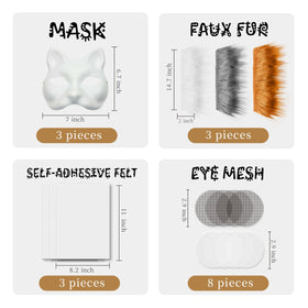 Generic Cat Mask Kit fur detail highlights plush texture for comfortable wear